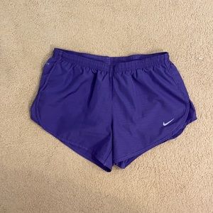 purple nike running shorts